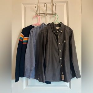 Boys 7/8 Shirts and Sweater Abercrombie H&M Lot of three shirts